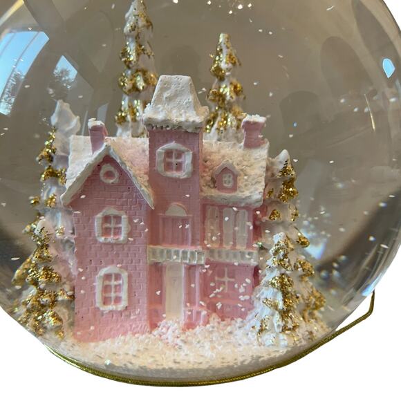 34TH & PINE Christmas Musical Waterglobe Pink & Gold Glam Holiday Decor NEW - Picture 15 of 15